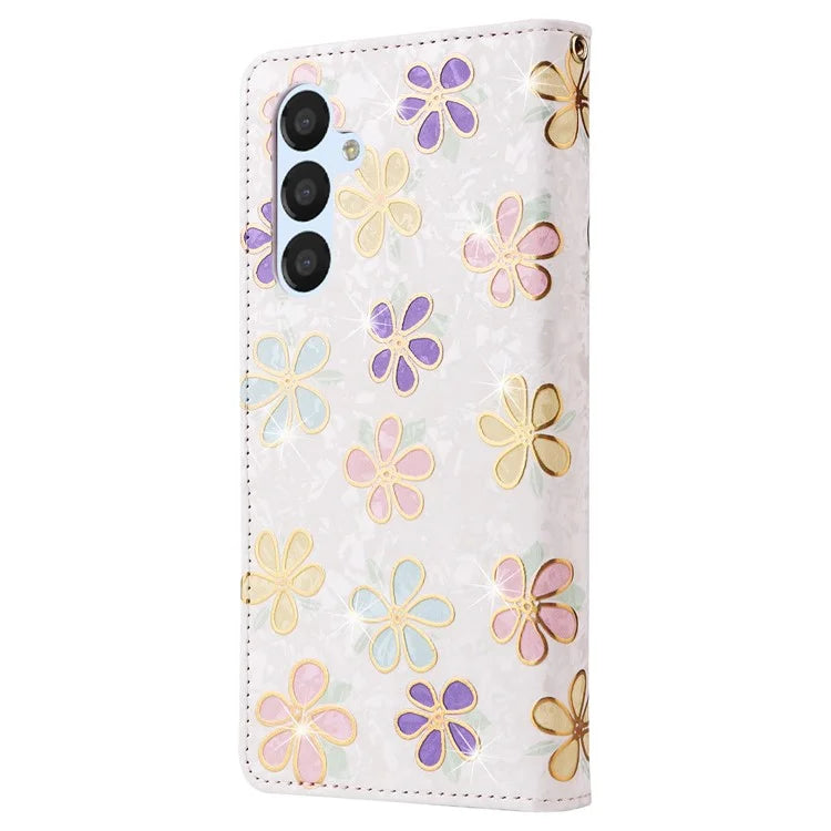 For Samsung Galaxy A54 5G Case RFID Blocking Magnetic Phone Cover with Lacquered Design