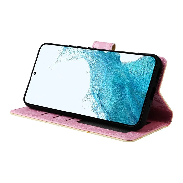 For Samsung Galaxy A54 5G Case RFID Blocking Magnetic Phone Cover with Lacquered Design