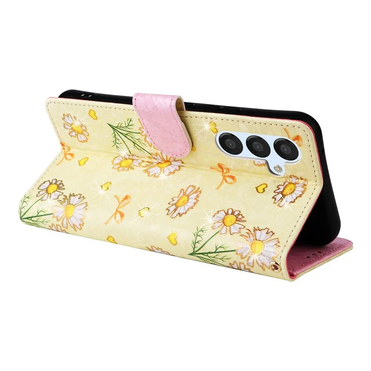 For Samsung Galaxy A54 5G Case RFID Blocking Magnetic Phone Cover with Lacquered Design