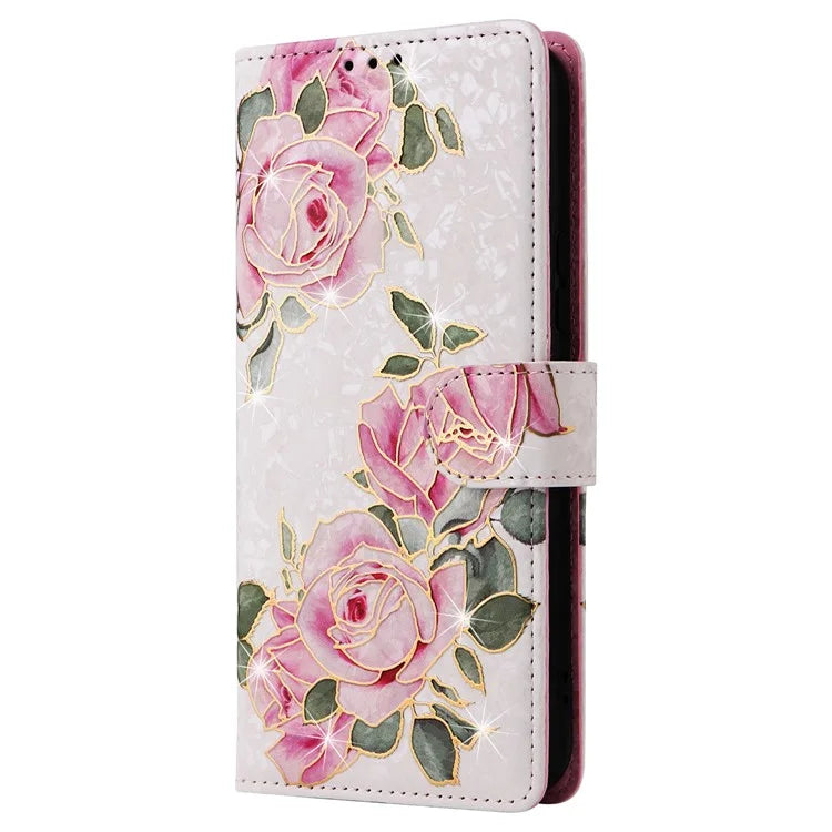 For Samsung Galaxy A54 5G Case RFID Blocking Magnetic Phone Cover with Lacquered Design