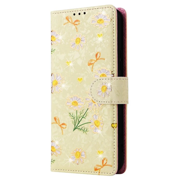 For Samsung Galaxy A34 5G Phone Case RFID Blocking Lacquered Design Flip Stand Cover