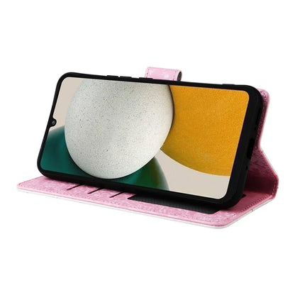 For Samsung Galaxy A34 5G Phone Case RFID Blocking Lacquered Design Flip Stand Cover