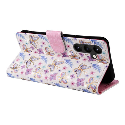 For Samsung Galaxy A34 5G Phone Case RFID Blocking Lacquered Design Flip Stand Cover