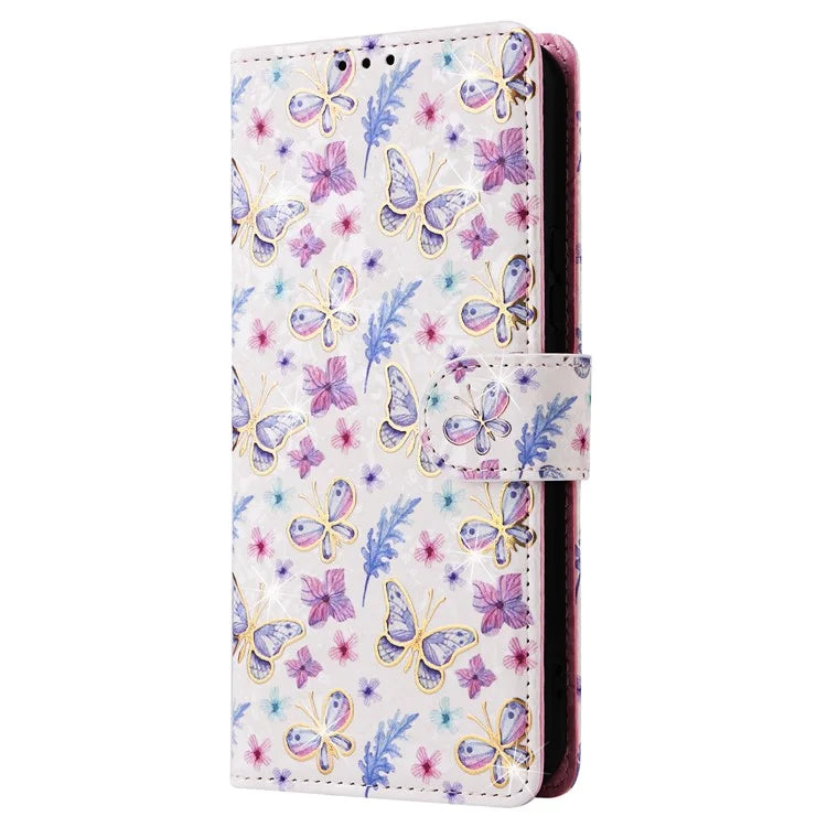 For Samsung Galaxy A34 5G Phone Case RFID Blocking Lacquered Design Flip Stand Cover
