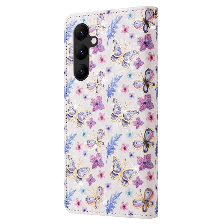 For Samsung Galaxy A34 5G Phone Case RFID Blocking Lacquered Design Flip Stand Cover