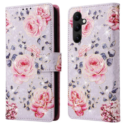 For Samsung Galaxy A34 5G Phone Case RFID Blocking Lacquered Design Flip Stand Cover