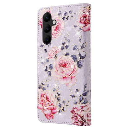 For Samsung Galaxy A34 5G Phone Case RFID Blocking Lacquered Design Flip Stand Cover