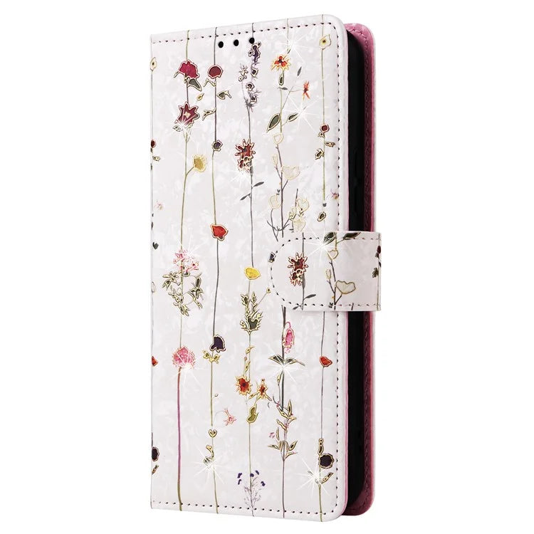 For Samsung Galaxy A34 5G Phone Case RFID Blocking Lacquered Design Flip Stand Cover