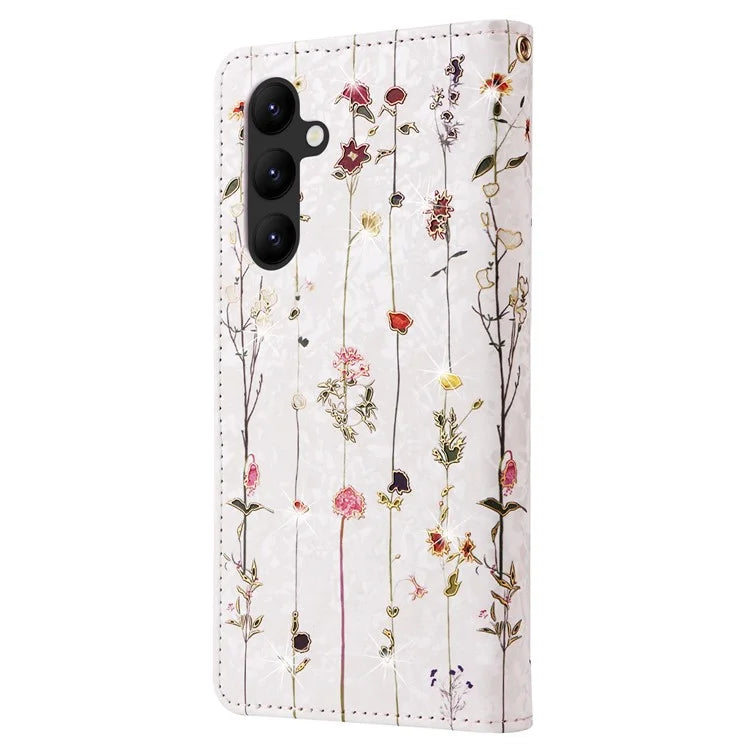 For Samsung Galaxy A34 5G Phone Case RFID Blocking Lacquered Design Flip Stand Cover