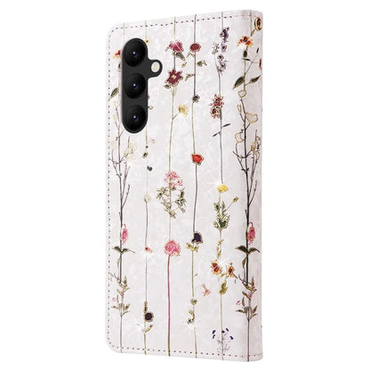 For Samsung Galaxy A34 5G Phone Case RFID Blocking Lacquered Design Flip Stand Cover