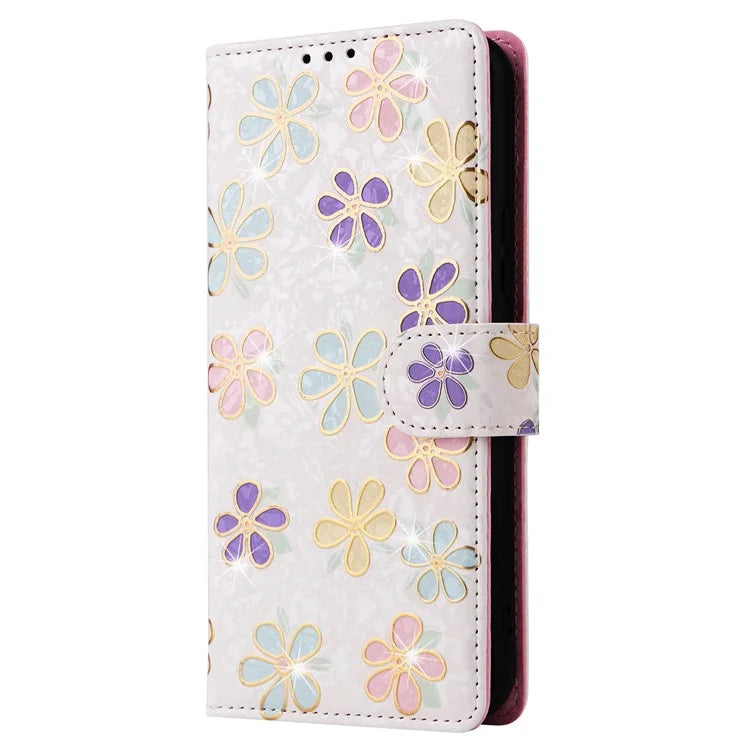 For Samsung Galaxy A34 5G Phone Case RFID Blocking Lacquered Design Flip Stand Cover