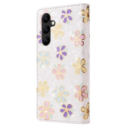 For Samsung Galaxy A34 5G Phone Case RFID Blocking Lacquered Design Flip Stand Cover