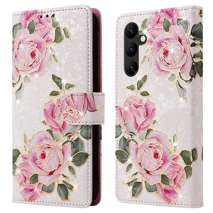 For Samsung Galaxy A34 5G Phone Case RFID Blocking Lacquered Design Flip Stand Cover