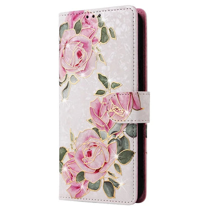 For Samsung Galaxy A34 5G Phone Case RFID Blocking Lacquered Design Flip Stand Cover