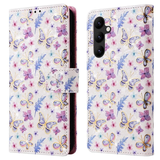 For Samsung Galaxy A24 4G (162.1 X 77.6 X 8.3mm) Case RFID Blocking Stand Phone Cover with Hand Strap