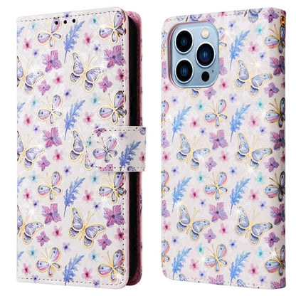 For iPhone 13 Pro Max 6.7 inch Case RFID Blocking Lacquered Design Mobile Phone Cover