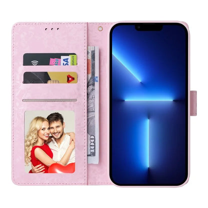 For iPhone 13 Pro Max 6.7 inch Case RFID Blocking Lacquered Design Mobile Phone Cover