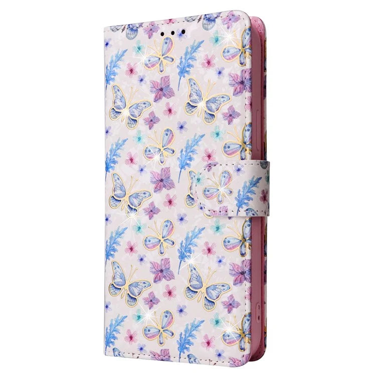For iPhone 13 Pro Max 6.7 inch Case RFID Blocking Lacquered Design Mobile Phone Cover