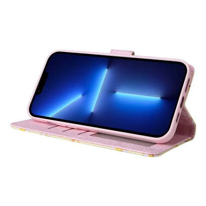 For iPhone 13 Pro Max 6.7 inch Case RFID Blocking Lacquered Design Mobile Phone Cover