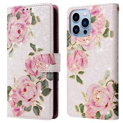 For iPhone 13 Pro Max 6.7 inch Case RFID Blocking Lacquered Design Mobile Phone Cover