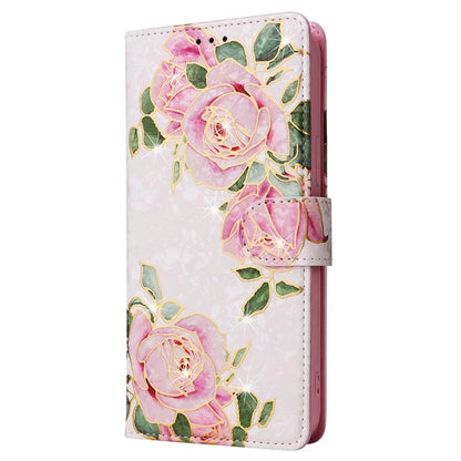 For iPhone 13 Pro Max 6.7 inch Case RFID Blocking Lacquered Design Mobile Phone Cover