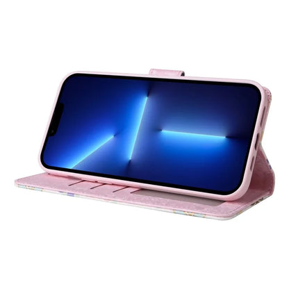 For iPhone 13 Pro Max 6.7 inch Case RFID Blocking Lacquered Design Mobile Phone Cover