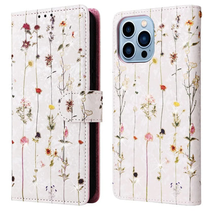For iPhone 13 Pro Max 6.7 inch Case RFID Blocking Lacquered Design Mobile Phone Cover