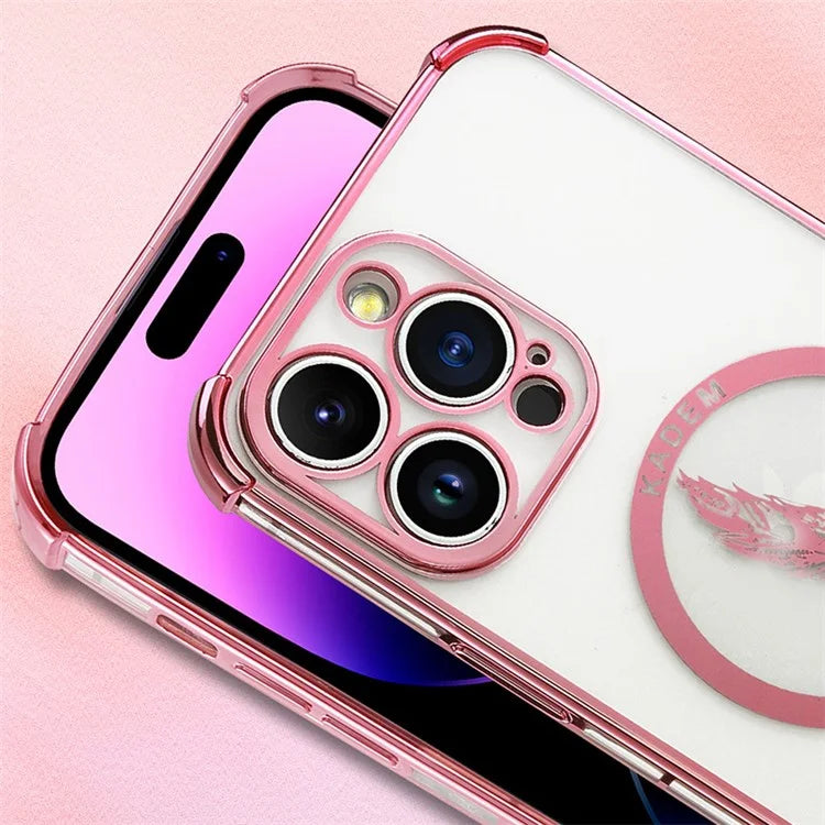 KADEM Case for iPhone 15 Pro Shell TPU Four Corners Drop-proof Electroplated Phone Cover