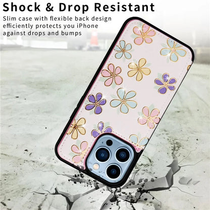 For iPhone 13 Pro Max Case Kickstand Card Slots Anti-Dorp Phone Shell