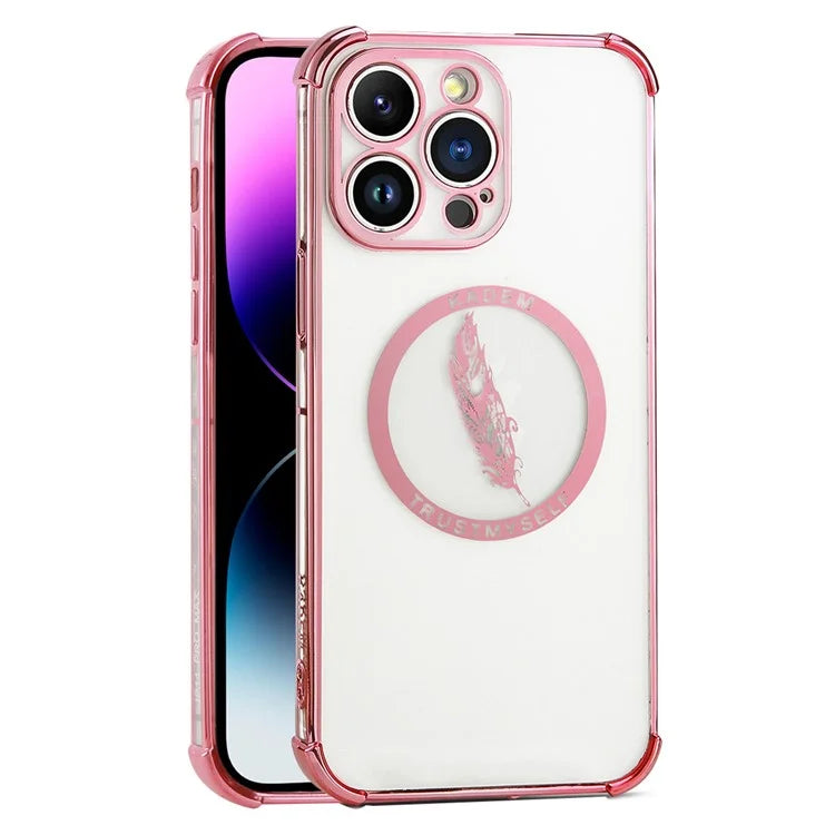 KADEM For iPhone 14 Pro Max Case Four Corners Anti-Drop Electroplated TPU Phone Shell
