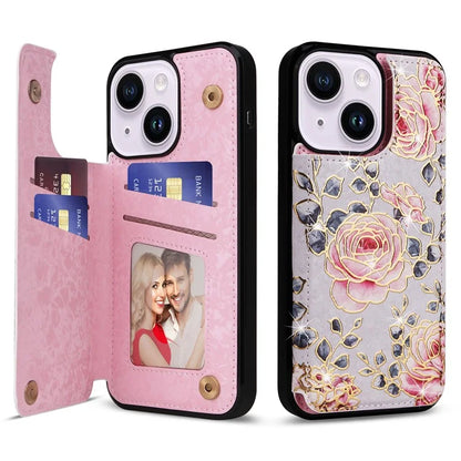 For iPhone 14 Plus Kickstand Case Protective Card Slots Phone Shell