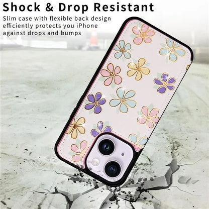For iPhone 14 Plus Kickstand Case Protective Card Slots Phone Shell