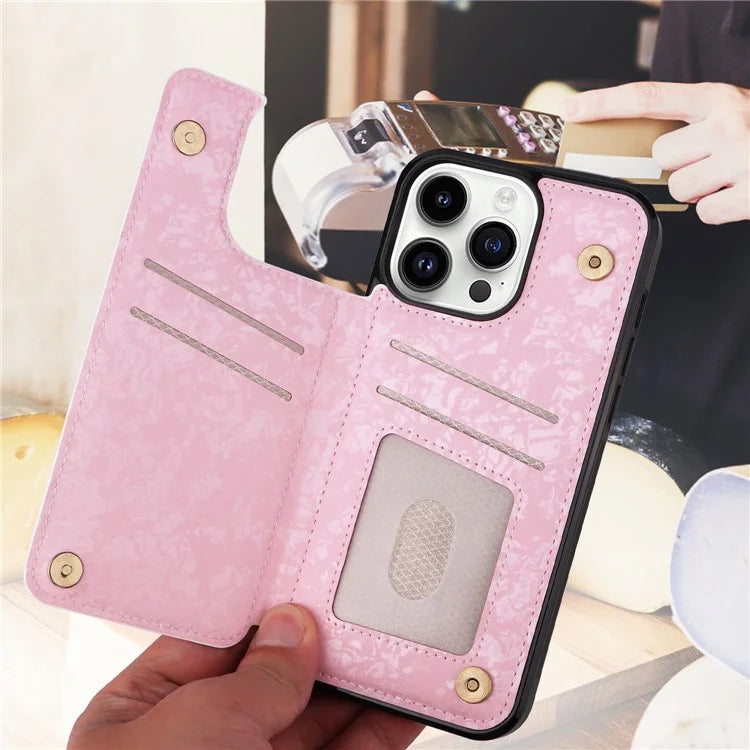 For iPhone 14 Pro Case Card Slots kickstand Bump Proof Smart Phone Shell