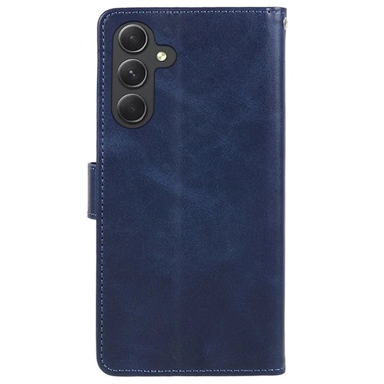 For Samsung Galaxy M15 5G / F15 5G Case Calf Texture Phone Wallet Leather Cover with Magnetic Clasp