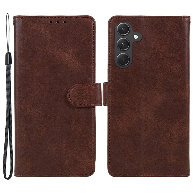 For Samsung Galaxy M15 5G / F15 5G Case Calf Texture Phone Wallet Leather Cover with Magnetic Clasp