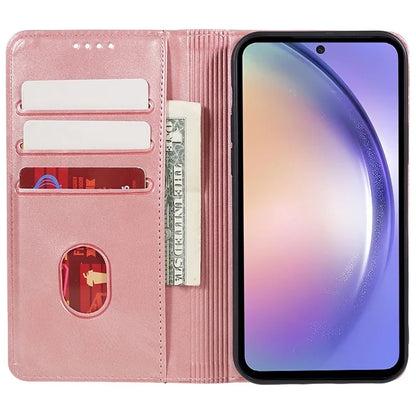 For Samsung Galaxy M15 5G / F15 5G Cell Phone Cases Calf Texture Leather Magnetic Auto Closing Cover
