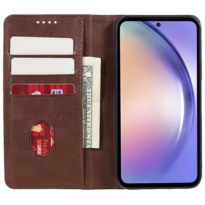 For Samsung Galaxy M15 5G / F15 5G Cell Phone Cases Calf Texture Leather Magnetic Auto Closing Cover