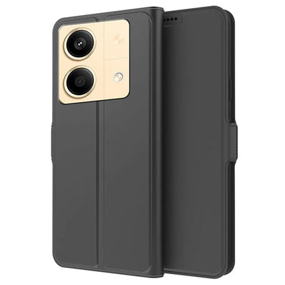 For Xiaomi Poco X6 Neo 5G / Redmi Note 13R Pro 5G Leather Case Card Holder Folding Stand Phone Cover