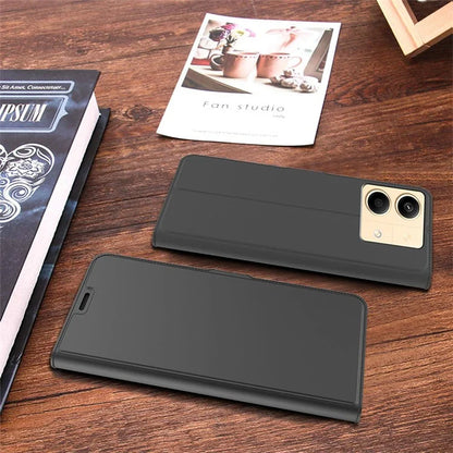 For Xiaomi Poco X6 Neo 5G / Redmi Note 13R Pro 5G Leather Case Card Holder Folding Stand Phone Cover
