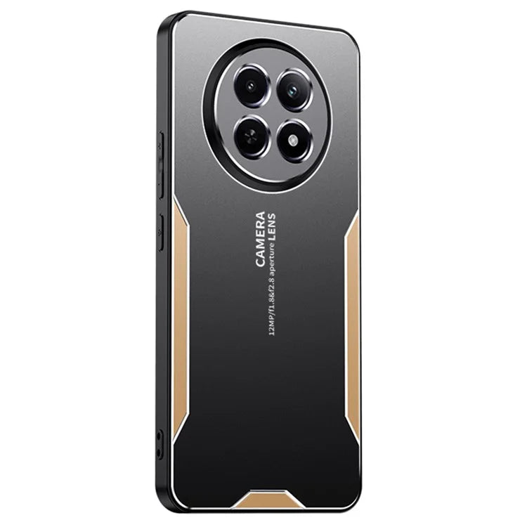 For Realme 12 5G Case Aluminum Alloy+TPU+PC Slim Protective Phone Shell