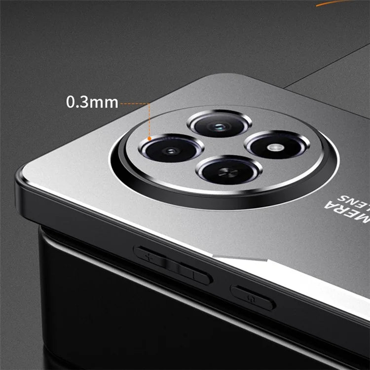 For Realme 12 5G Case Aluminum Alloy+TPU+PC Slim Protective Phone Shell