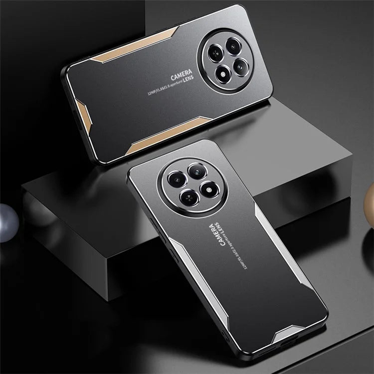 For Realme 12 5G Case Aluminum Alloy+TPU+PC Slim Protective Phone Shell