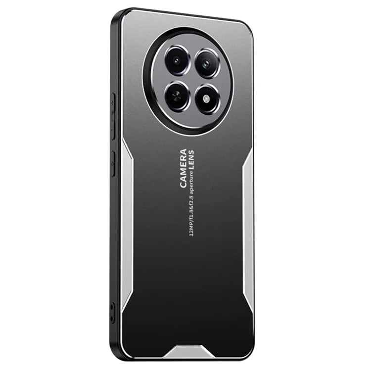 For Realme 12 5G Case Aluminum Alloy+TPU+PC Slim Protective Phone Shell