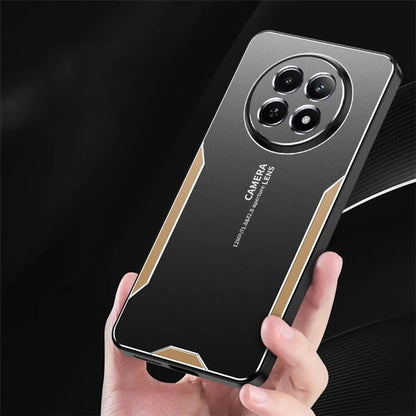 For Realme 12 5G Case Aluminum Alloy+TPU+PC Slim Protective Phone Shell
