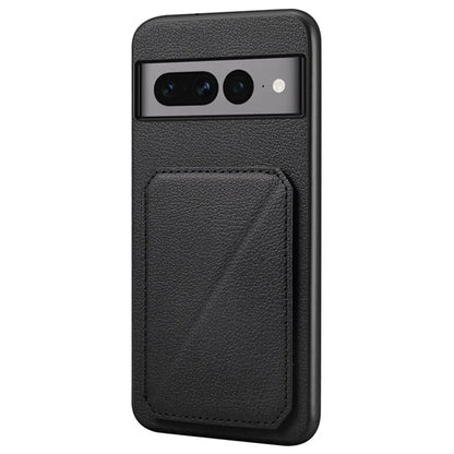 For Google Pixel 7 Pro 5G Kickstand Case Card Holder PU+PC+TPU Cell Phone Shell