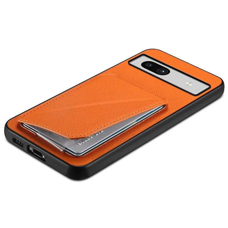 For Google Pixel 7a Case PU Leather+PC+TPU Hidden Back Card Holder Phone Cover