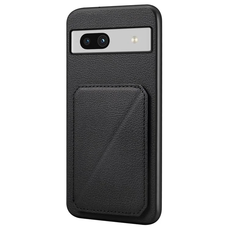 For Google Pixel 7a Case PU Leather+PC+TPU Hidden Back Card Holder Phone Cover