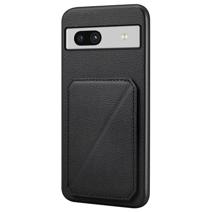 For Google Pixel 7a Case PU Leather+PC+TPU Hidden Back Card Holder Phone Cover