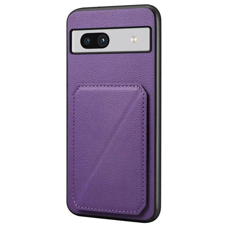 For Google Pixel 7a Case PU Leather+PC+TPU Hidden Back Card Holder Phone Cover