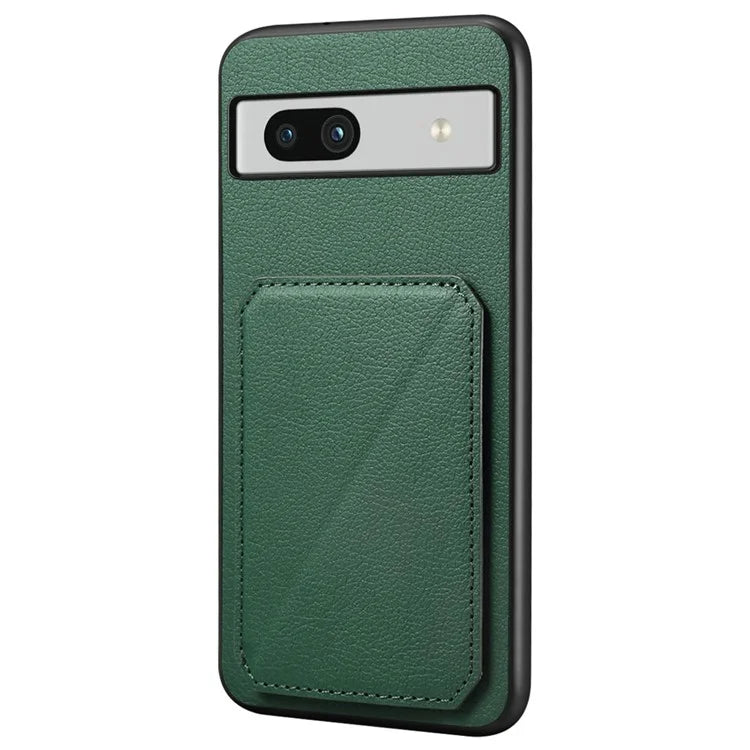 For Google Pixel 7a Case PU Leather+PC+TPU Hidden Back Card Holder Phone Cover